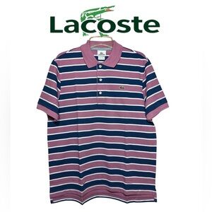 Authentic Lacoste men’s polo size 5 lavender and blue
